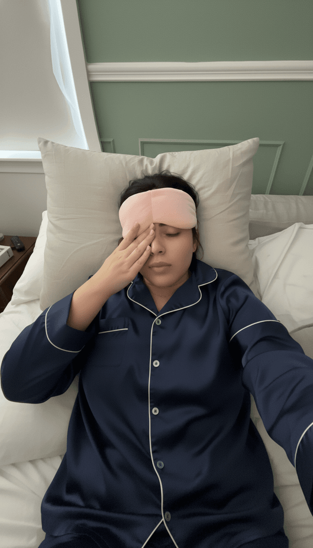 Customer sleeping with headhug